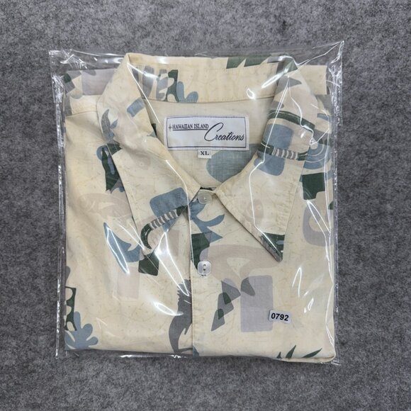 Hawaiian Island Creation Men's Beach Shirt, Short Sleeve 100% Cotton, Graphic XL - Picture 11 of 11